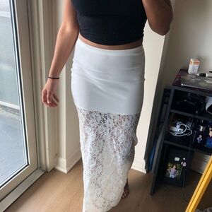 White Lace Maxi Skirt